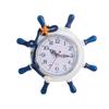 Wooden Steering Wheel Clock 8.46in Wooden Wall Clock Silent Sailing Ship Clock  Home Decor