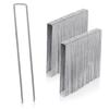 Lot of 50 Galvanized Stainless Steel Fixing Stakes, Thickness 3 Mm, Width 4 Cm, Length 15 Cm