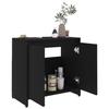 VidaXL Bathroom Cabinet Black 60x33x61 Cm Chipboard