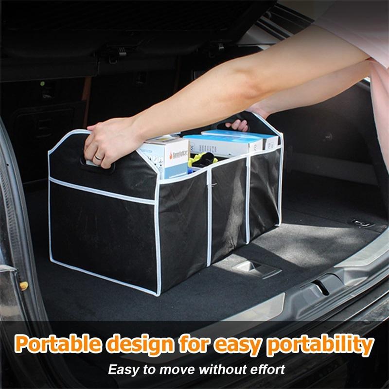 Car Trunk Organizer Foldable Car Storage Box Car Large Capacity Luggage Storage with Reinforced Handles for Cars Trucks SUVs