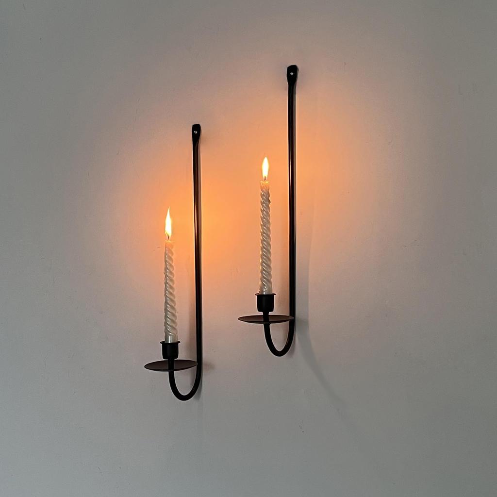 Metal wall Candle holder 2-piece wall mounted candle holder Modern wall candle wall lamp hanging living room farmhouse fireplace