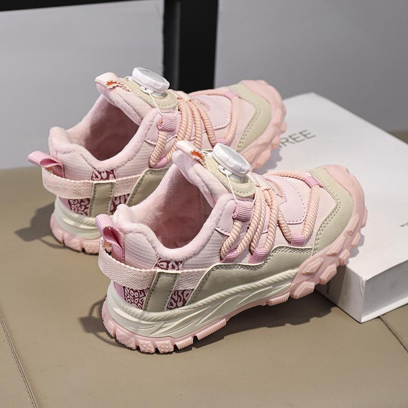 Boys' Winter 2024 Running Shoes: Soft Sole, Velvet-Lined, Casual Sneakers for Big Kids