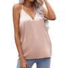 Women's Casual Solid Colour Sleeveless Neck V-Neck Camisole Slim Fit Tank Top