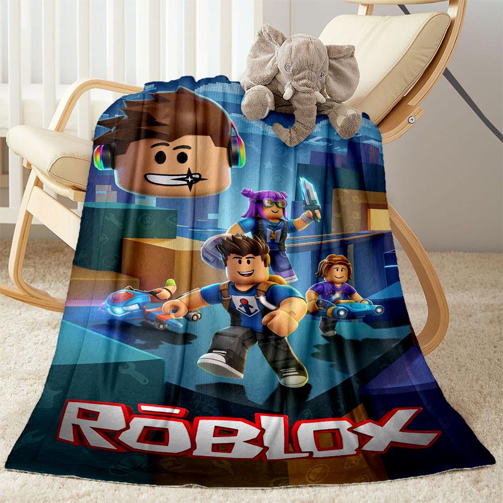 Roblox 234 Blanket Soft Warm Cozy Suitable for Bed Picnics Office Four Seasons Universal Playful Design Unique Gift for Family and Friends Camping