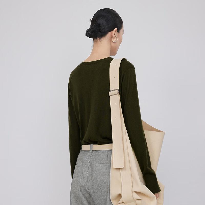 

LESS V-Neck Cashmere Blend Pullover Sweater S