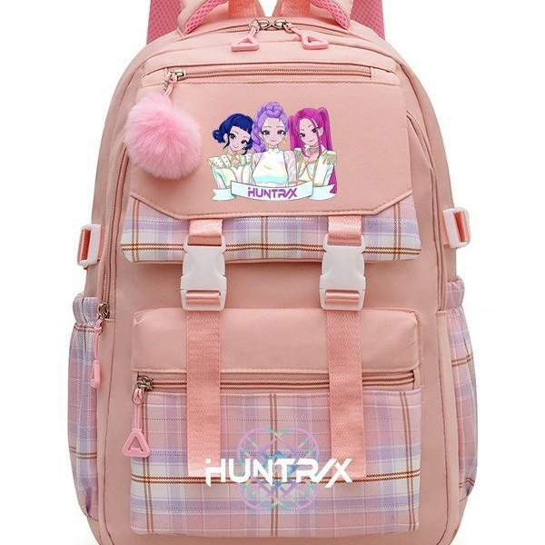 Rucsac Școlar Imprimat cu Grup de Vânători de Vrăjitoare Kpop Capacitate Mare pentru Elevii de Gimnaziu și Liceu Rucsac Casual