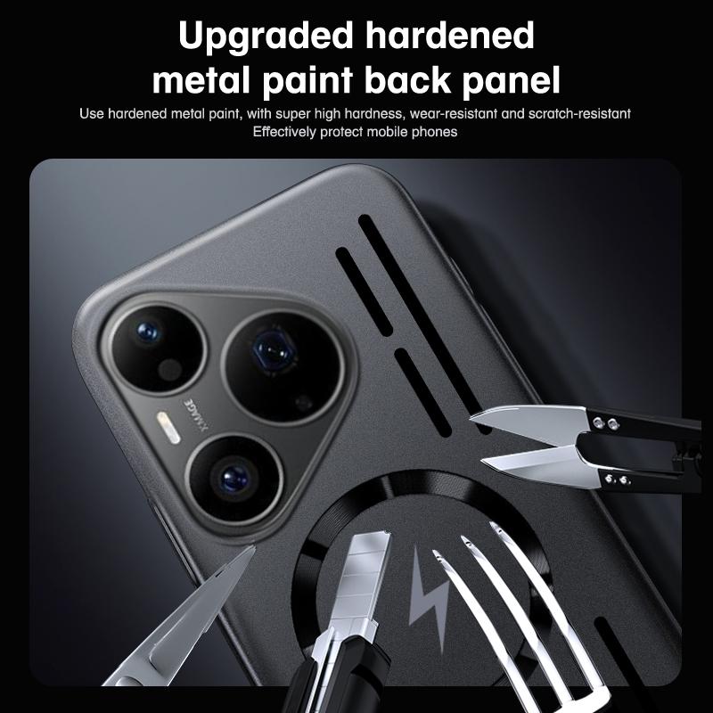 For Huawei Pura 90 Pro Max Ultra-thin Heat Dissipation Magnetic Case For Huawei Pura 90ProMax Magsafe Metallic Paint Hard Cover