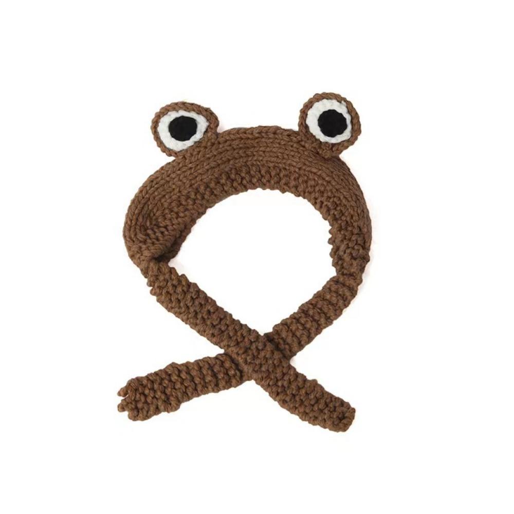 Cute Women  Beanie Hat Warm Warm Hat Cap Ladies Fashion Knitted  Frog Hat  Party Use