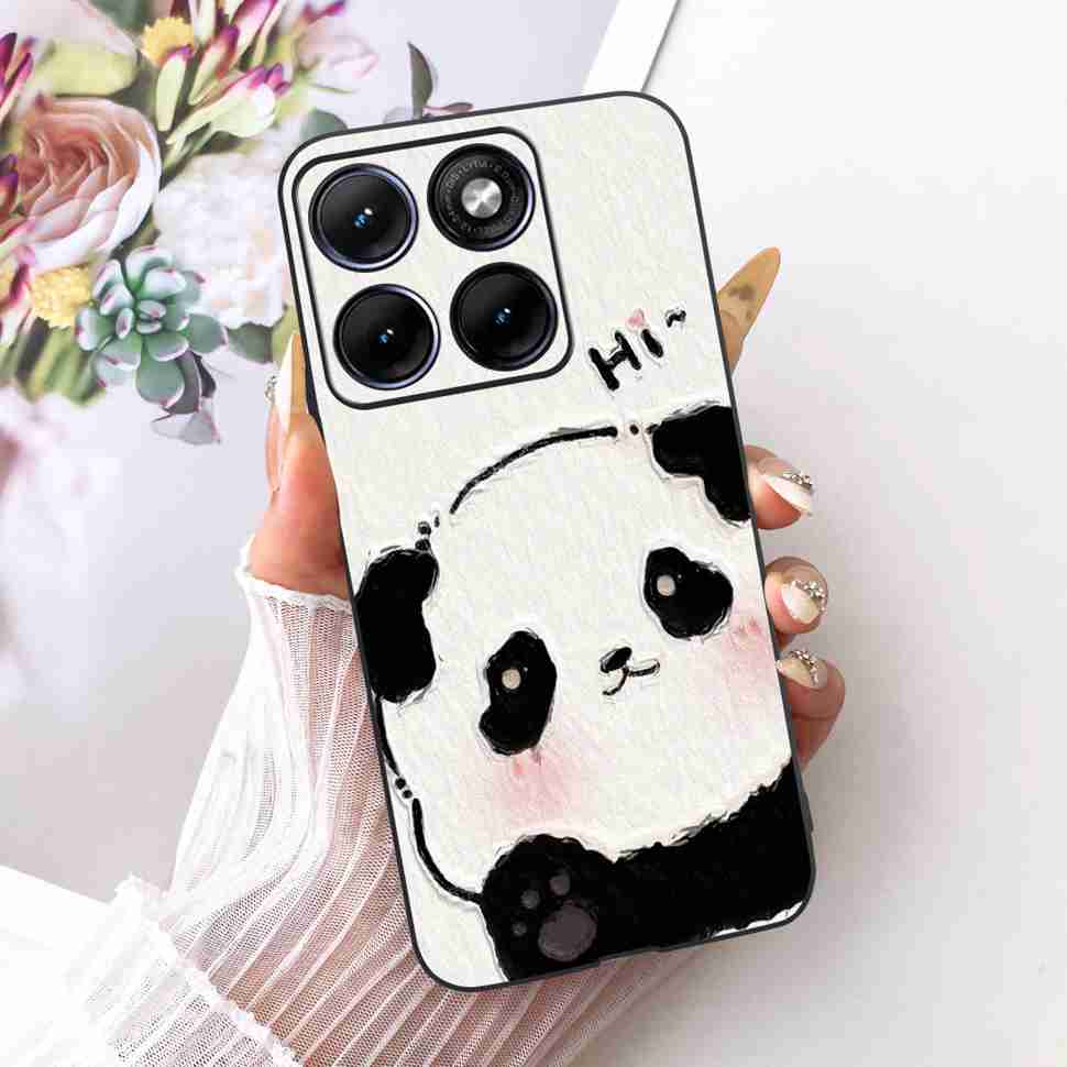 For Motorola Edge 70 Fusion 5G Case Cartoon Cat Panda TPU Black Cover For XT2605-1 XT2605-2 XT2605-4 Soft Silicone Phone Cases