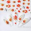 Nail Art Stickers Autumn Maple Leaf Sunflower Flower Elk Adhesive Nail Stickers