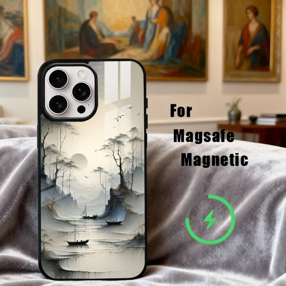 C-Chinesisch-E l-Landschaft-E Handyhülle Für iPhone 17,16,15,14,13,12,Plus,Pro,Max für Magsafe Magnetisches Kabelloses Laden