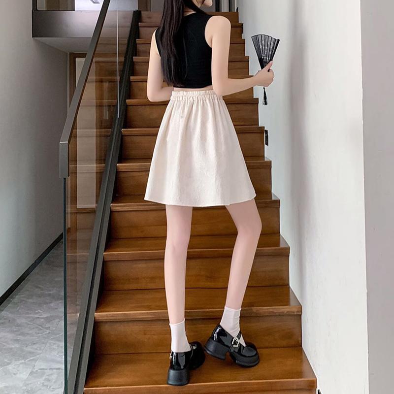 Spring And Summer National Wind New Plus Size Skirt Chinese Pleated Skirt With Elastic Waist High Waist Jacquard Fashion Slim Skirt