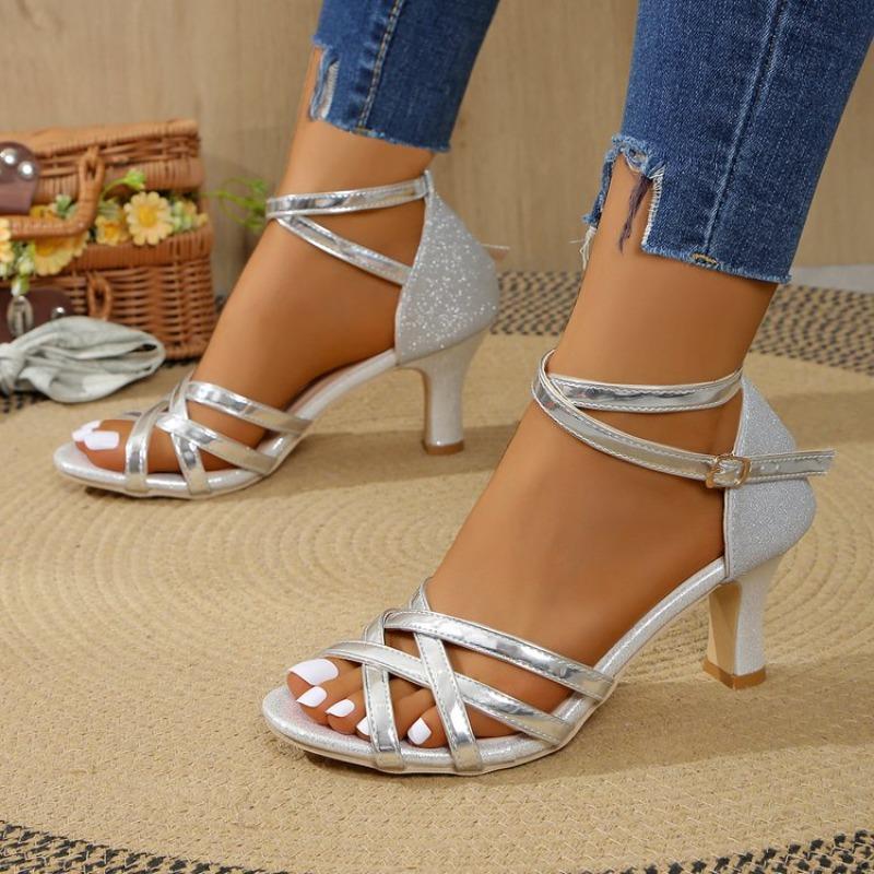 Fashion Summer Cross Strap  Sandals New Fashion Sexy Stiletto Sandals for Women Large Size