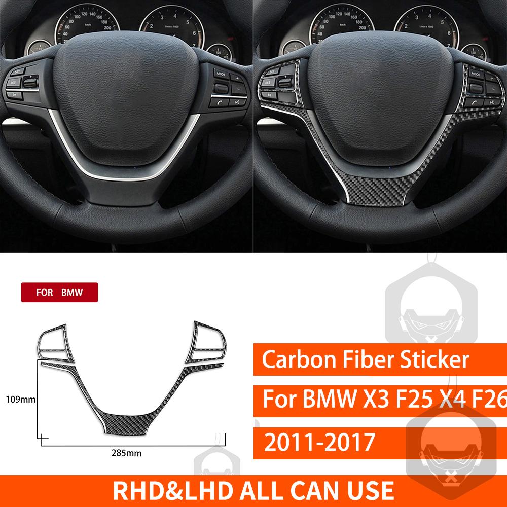 For BMW X3 F25 X4 F26 2011 2012 2013 2014 2015 2016 2017 Center Console Trim Real Carbon Fiber Stickers Car Interior Accessories