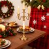 3/5 Heads Metal Candelabra Candlestick Candle Holders Wedding Event Candelabra for Wedding Dining Table Xmas Party Home Decor
