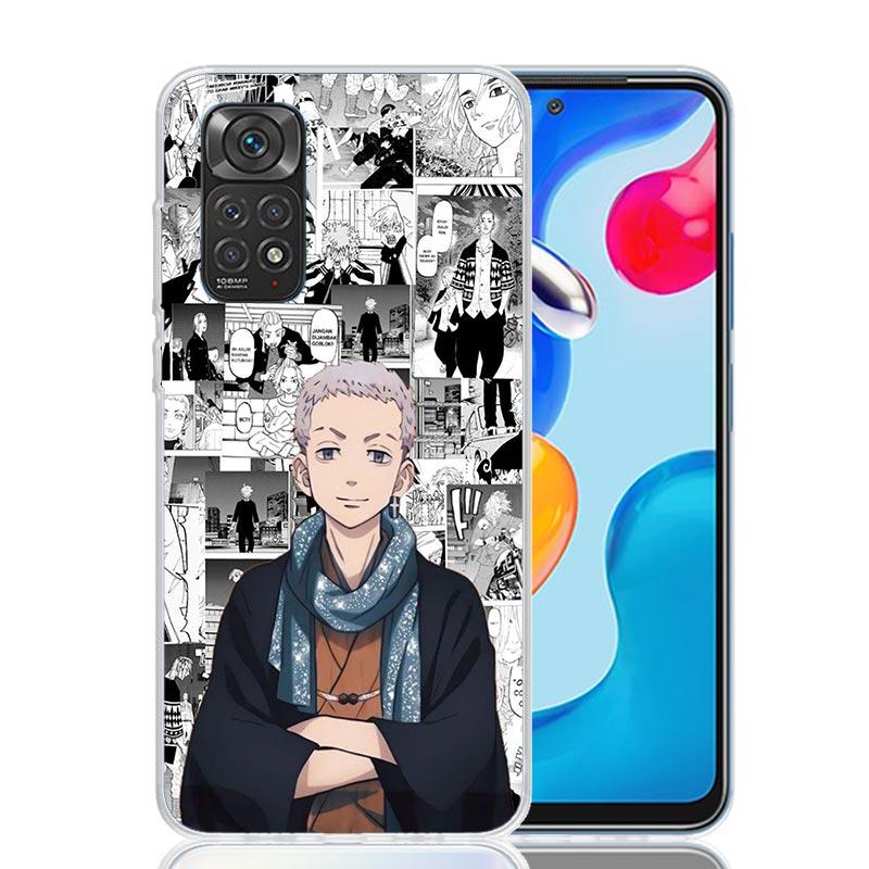 Anime Tokyo Aevengers Phone Case For Xiaomi Redmi Note 15 14 13 12S 12 Pro Plus 11S 11E 11 11T 10S 10 Art Soft Pattern Cover Red