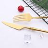 4Pcs Gold Cutlery Set 304 Stainless Steel Tableware Dinnerware Set Matte Knife Fork Spoon Flatware Luxury Fashion Silverware Set