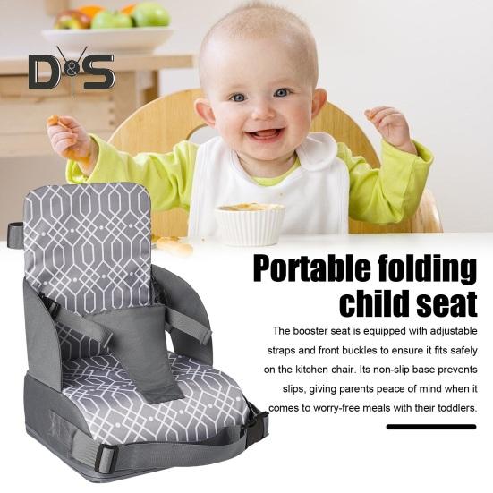 Fotelik dla malucha, oddychający, kuchenny fotel z oparciem, regulowanymi paskami i poduszką, przenośny stół jadalny, podwyższone siedzisko dla rodziny