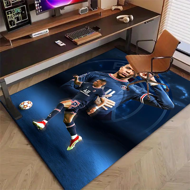 1pc Mbappe6 Design Printed Area Rug Carpet for Bedroom Living Room Home Decor Rugs Mat Non Slip Mat Rug for Bedside