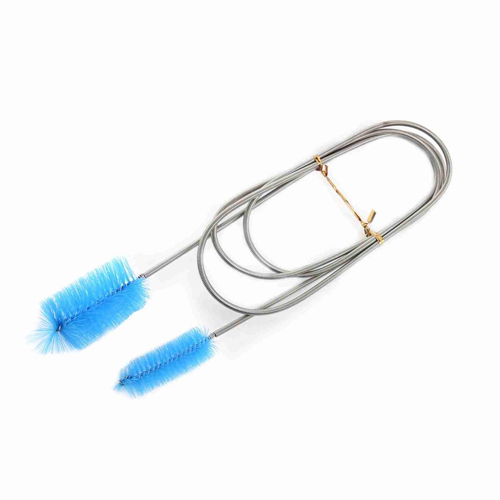 Brosse de Nettoyage Flexible à Double Tube Tuyau Poisson Brosse de Nettoyage de Printemps Outil de Nettoyage(Jaune)