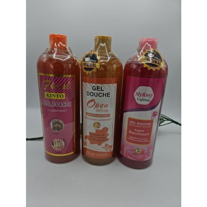 Gel Douche Clarifiant FINAL KINTO + Mykmy + Open White – Pack 3 x 1 Litre – Éclat et Nettoyage Profond