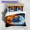 Set Lenzuola Everton Football Stampato 3 Pezzi, Comodo Set Copripiumino per Camera da Letto Amico della Pelle