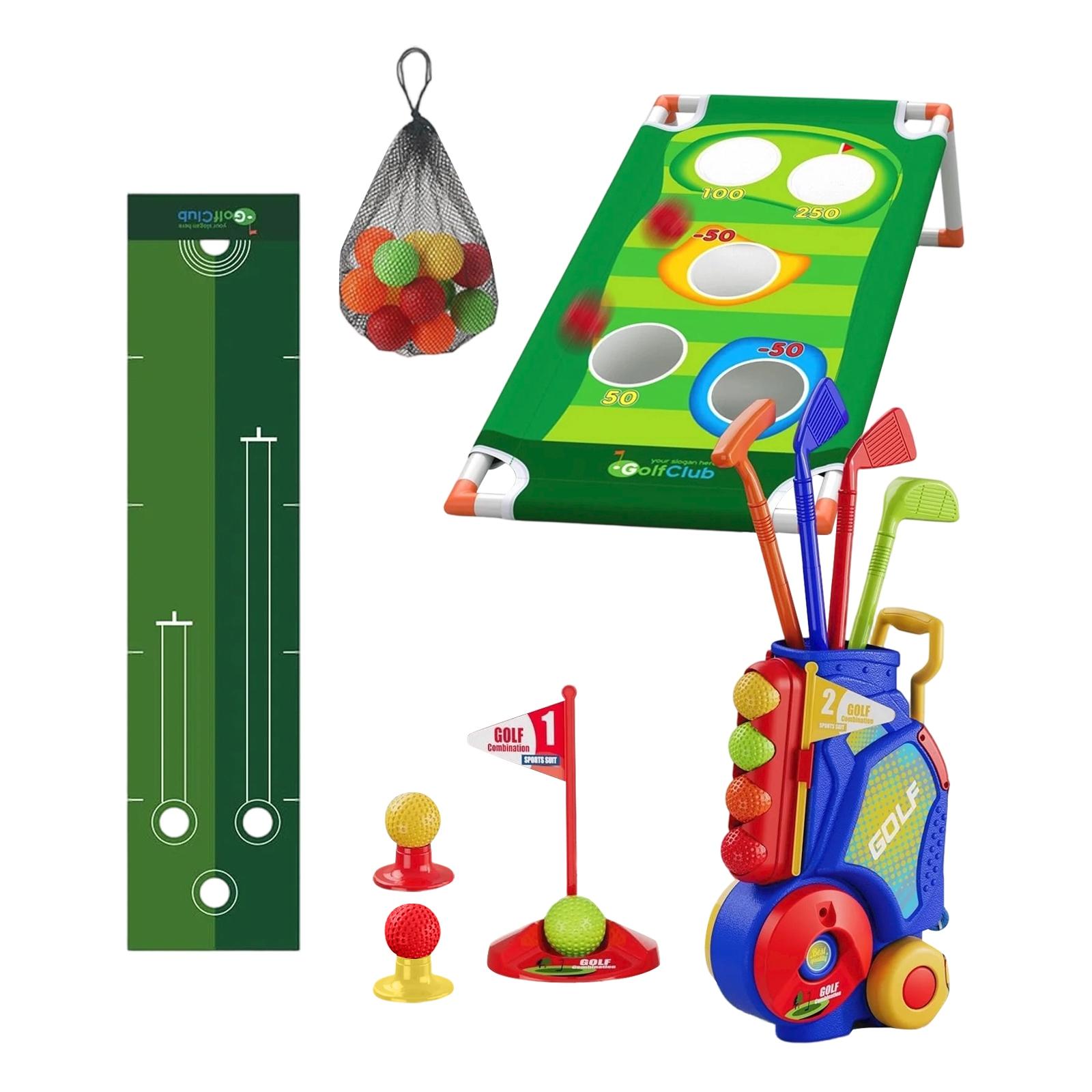 

Children s Toy Golf Set, Indoor Parent-Child Interactive Game, Leisure Sports. One Size синий