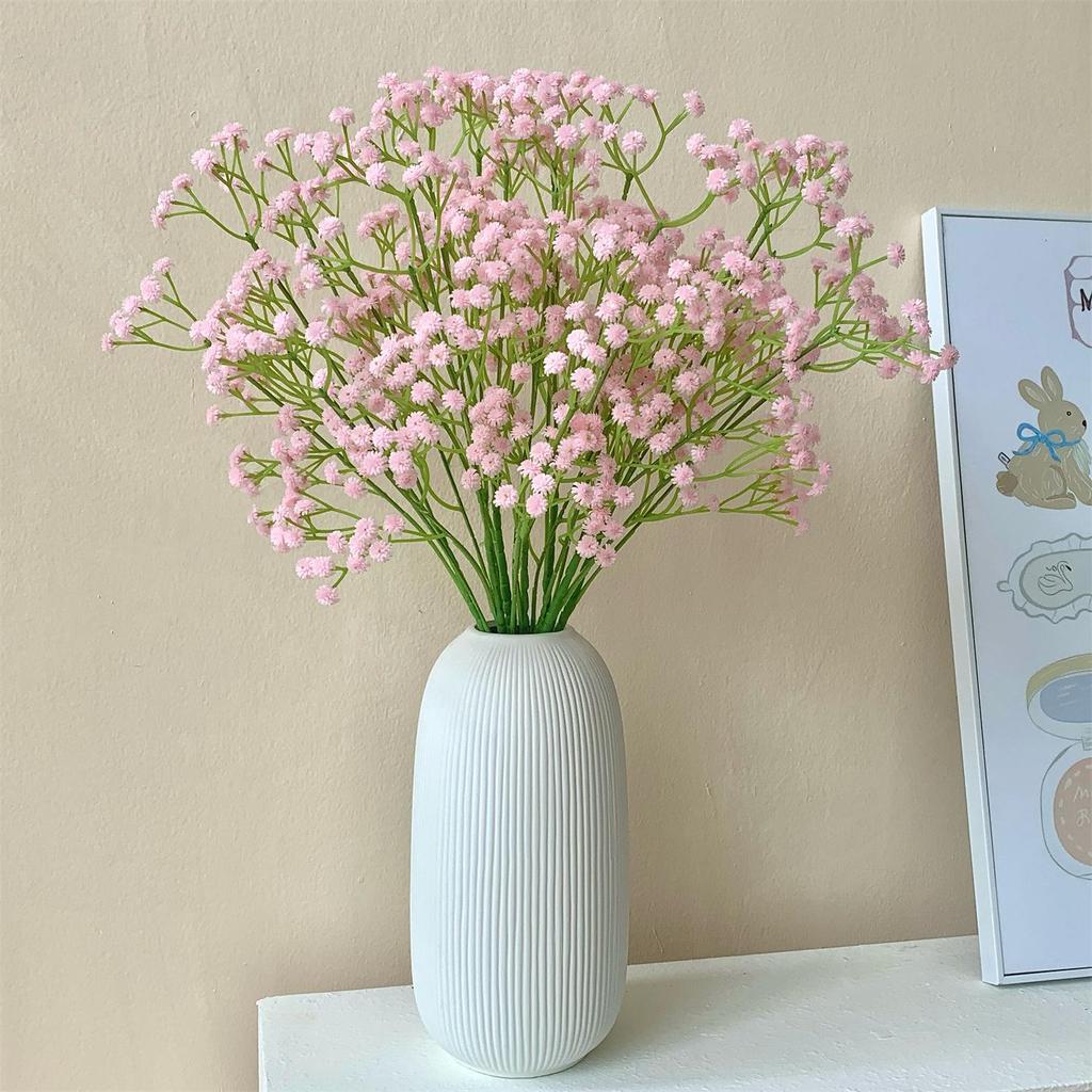 108-Head Soft Rubber Gypsophila Artificial Flowers for Living Room Decoration