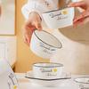 Jingdezhen Ceramic 4.5-inch Square Rice Bowls - 10 Piece Set