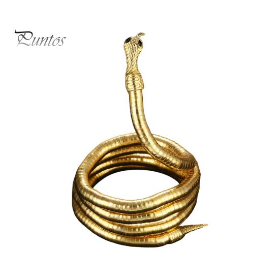 

Ожерелье в виде змеи для леди, гибкое ожерелье в форме змеи, мягкий стиль, блестящий сплав, защита египетского символа, панк-стиль, клубная вечеринка золотистый