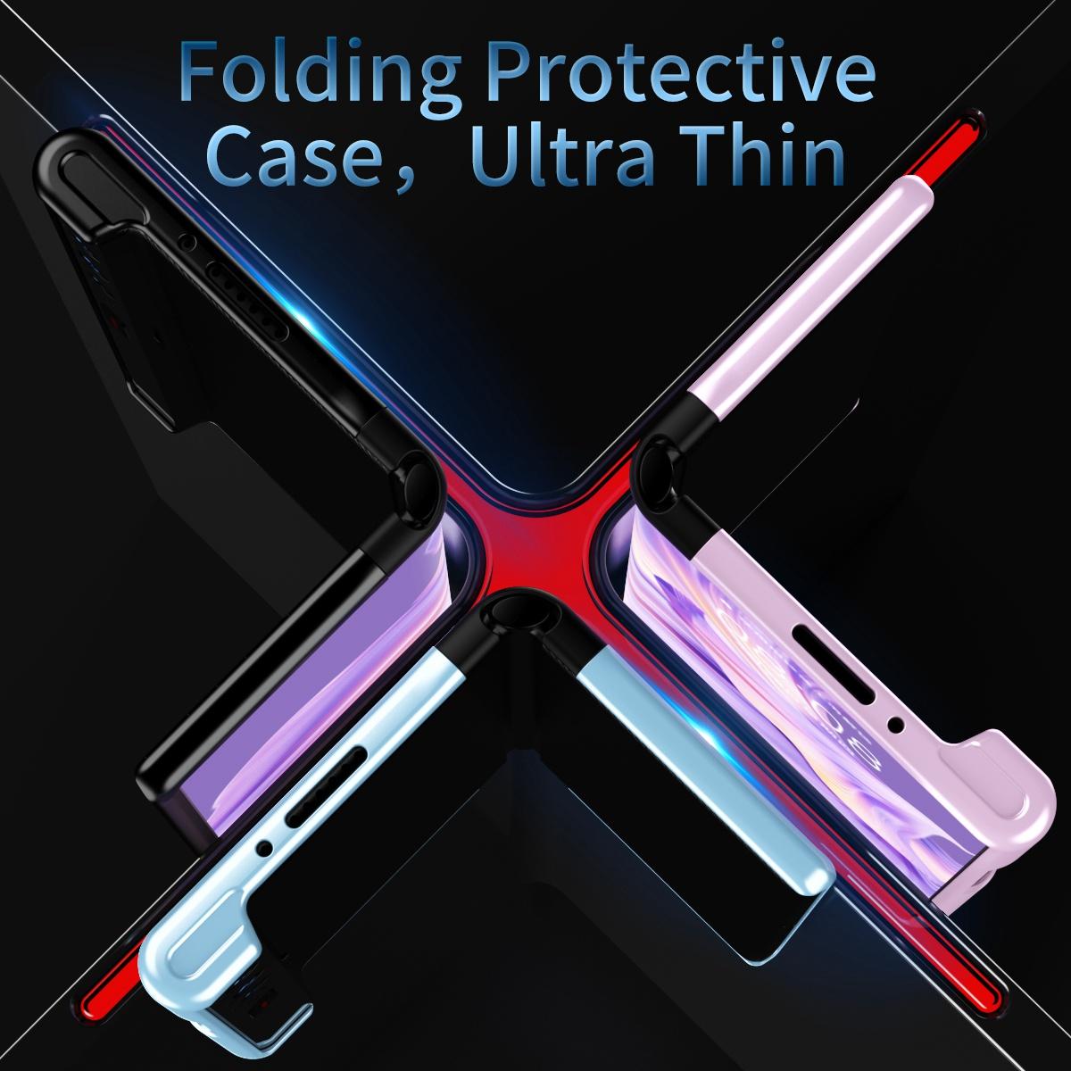 

For Huawei Mate Xs 2 Bumper Frame Cover Scratch-Resistant PC +TPU Raised Edge Protection Folding Case Black
