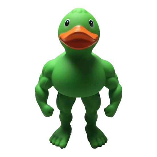 Muscle Duck Figurine The Gym Bro of The Duck World 3D Printed Muscular Duck Statue Gift for Fitness Lovers Protein Powder Hoarders
