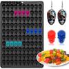 2pcs Mini Skull Molds Silicone 100 Cavity Each Halloween Skull Chocolate Candy Mold Silicone Mini Gummy Molds Skeleton