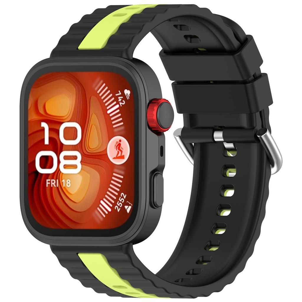 Stylish Striped Sport Watch Band Breathable Soft Silicone Accessory For Watch Fit 3 Workout And Daily Wear Compatibility
