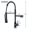 Pull Down Spring Kitchen Faucet Single Lever Hot Cold Mixer Water For Kitchen Sink Dual Spout Nozzle Faucets Crane