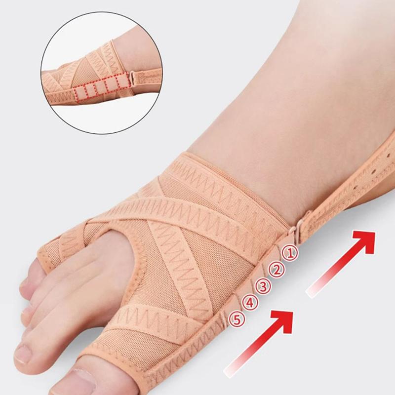 Adjustable Fabric Bunion Corrector with Toe Separator – Hallux Valgus Support Sleeve