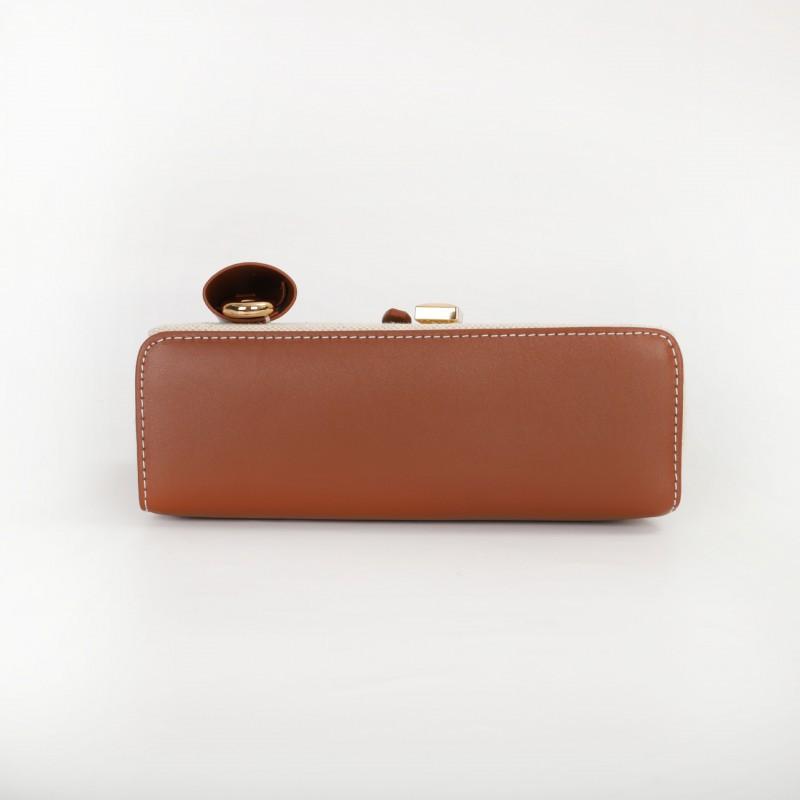 Hersteller Leinwand mit Leder LP19 Box Bag High-End Multifunktional Tragbar Einzel-Schulter Cross-Body Make-up Weiblich