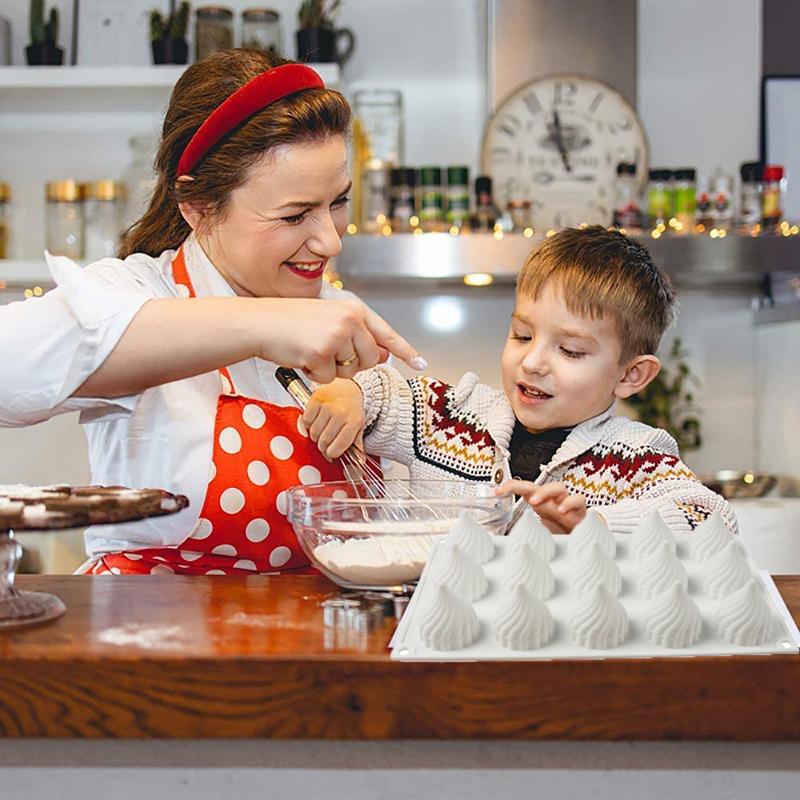 Silikonform Bakverk 3D Tårta Design Mini Cupcake Mousse Muffin Hjärta Bubbla Fyrkantig Bakform