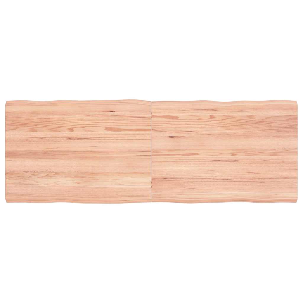 Vidaxl Tabletop, Light Brown 140X50X(2-4)Cm Wood With Natural Edge