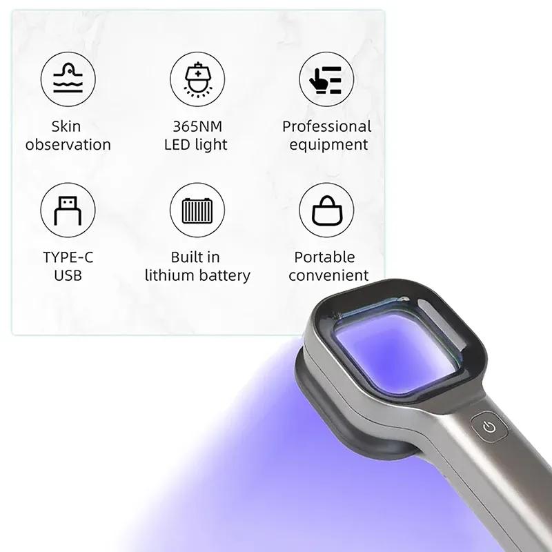 Woods Lamp Skin Analyzer Skin UV Magnifying Skin Testing Home Use Facial Testing Wood Light Face Analysis Detection Beauty Care