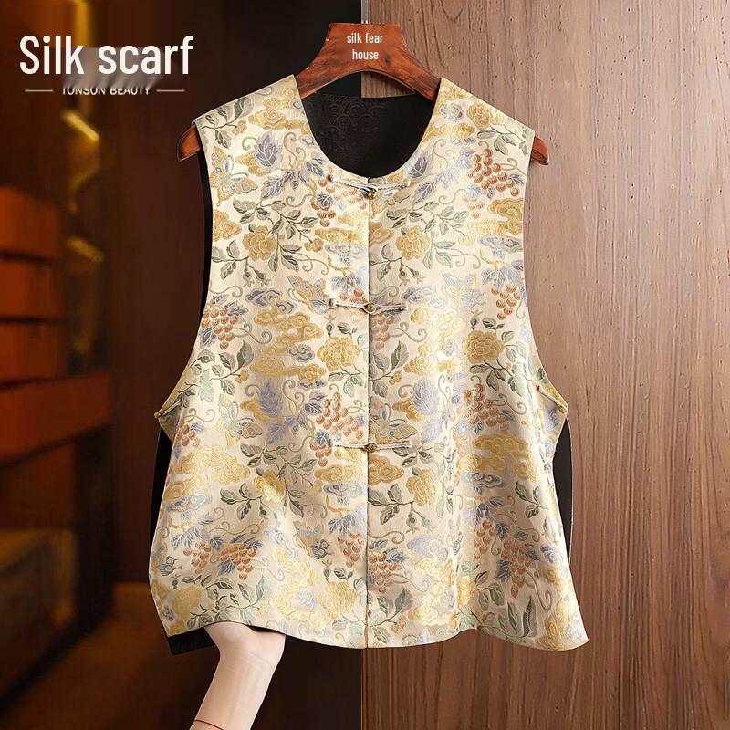 Women s New Chinese Style Jacquard Vest M