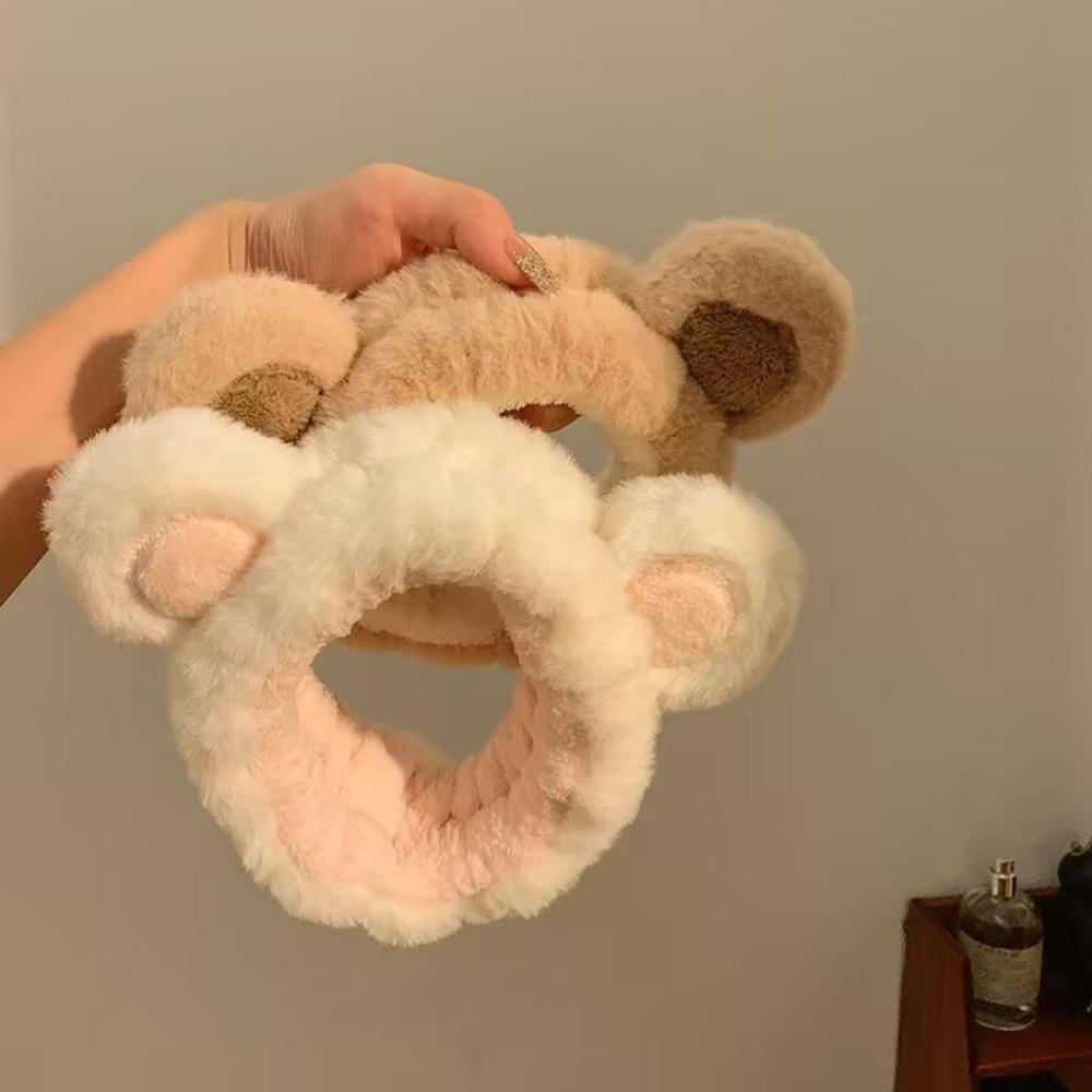 Headwear Plush Face Wash Headband Little Bear Ears Party Hair Accessories Shampoo Headband