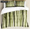 Pine Trees in The Forest Duvet Cover Set Foggy Decorative 3 Piece Bedding Set with 2 Pillow Shams Queen Full Size Warm Taupe