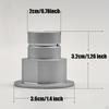 Wasser CO2 Anschlussadapter -4 Gewinde Zubehör Handfest Schnellmontage Aluminiumgehäuse Kompakt