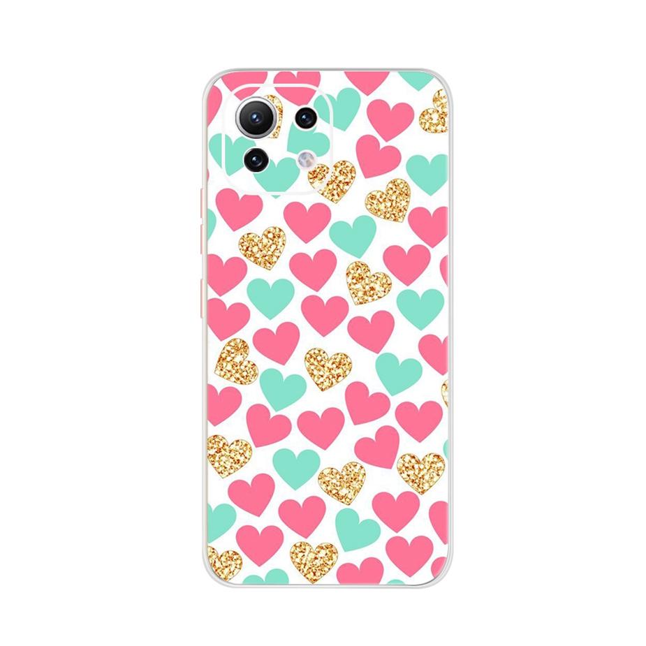 For Xiaomi Mi 11 Lite Case Cute Cartoon Cover For Xiaomi Mi 11 Lite 5G Phone Cases Mi11 Lite 11Lite Soft TPU Fundas Capa 6.55''