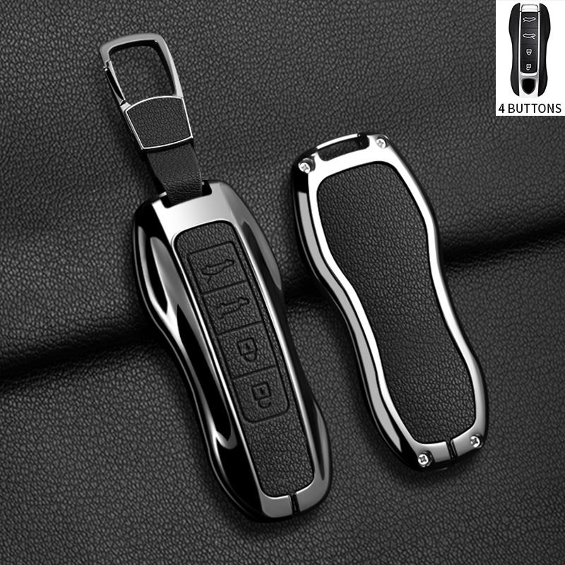 Zinc Alloy Car Key Case Cover Shell Fob For Porsche Panamera Spyder Carrera Macan Cayman Cayenne 911 970 981 991 Car Keychains