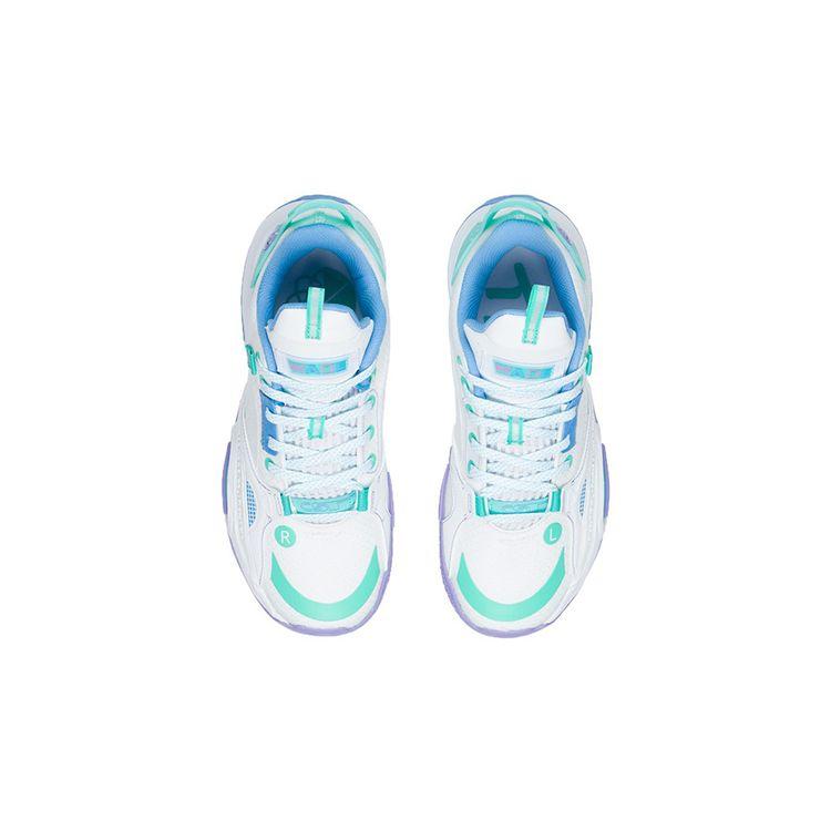 Li Ning All City 10 V1 Low Basketball Shoes Kids sneakers White Green YKBS024-3