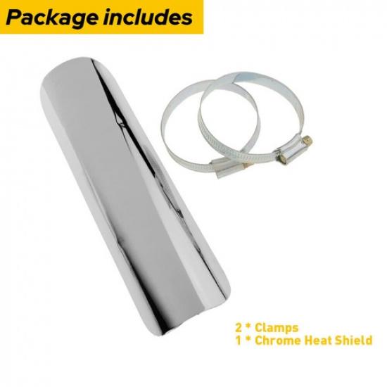 Exhaust Muffler Pipe Heat Shield Cover Protector For Harley Motorcycle Chrome