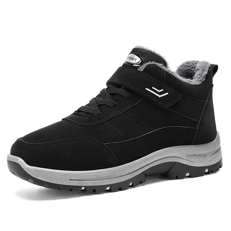 Cotton shoes autumn and winter casual cotton boots large size piled thickened hiking shoes outdoor walking elderly sports shoes