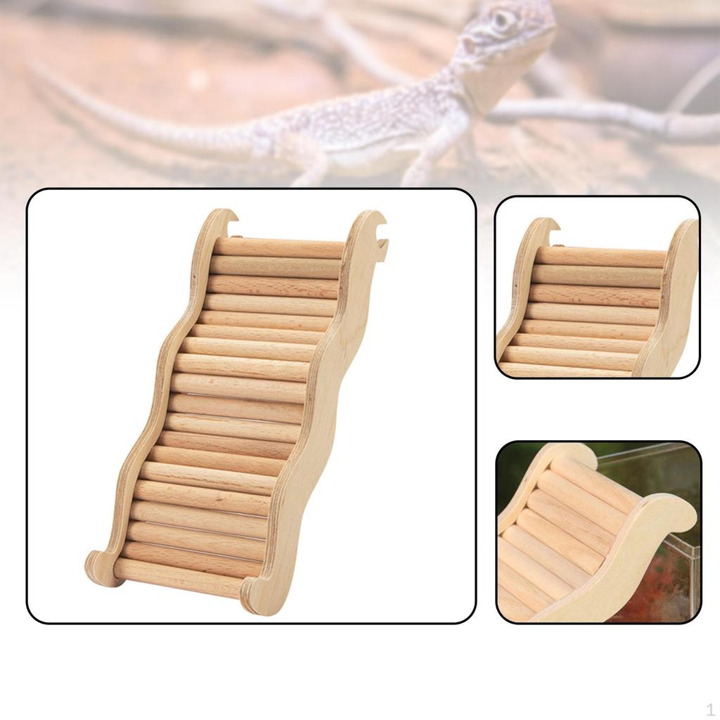 Hamster Climbing Ladder Wooden Smooth Exercise Equipment Funny Portable Wavy Bridge Toy for
